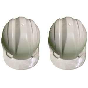 Ladwa ABS HDPE White Heavy Duty Superior Nape Safety Helmet, LSI-Helmet-WNP2, (Pack of 2)