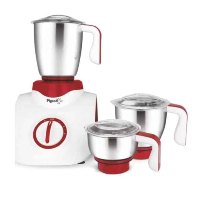 Pigeon Super Storm Advanced 750W Maroon & White Mixer Grinder with 3 Jars, 12633
