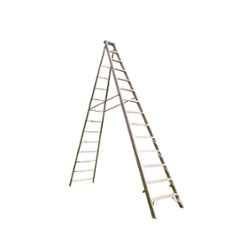 EMAC 14 Step Aluminium Silver Dual Purpose Anti Slip Folding Ladder, EDPL-14