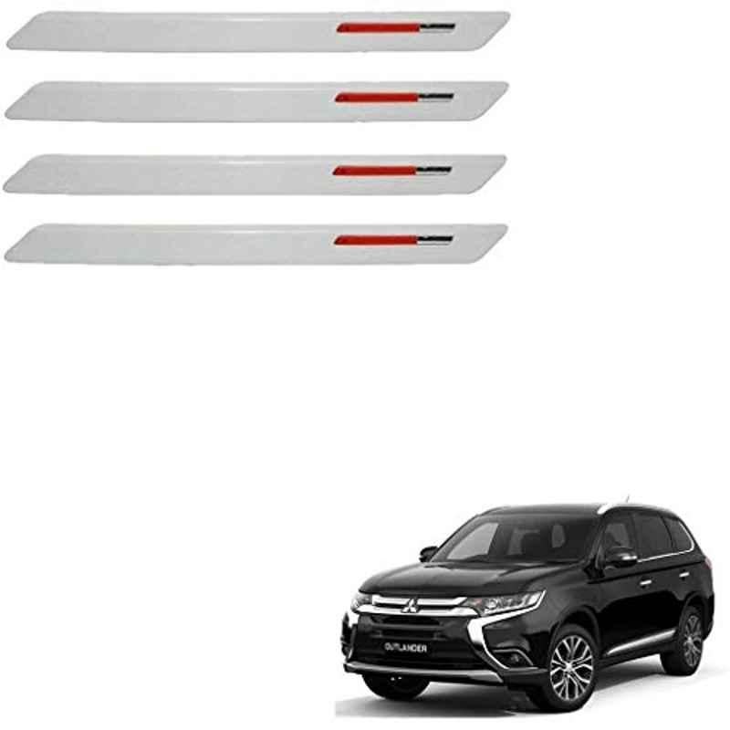 Kozdiko 4 Pcs White & Red Designer Car Bumper Protector Set for Mitsubishi Outlander, KOZ-65924