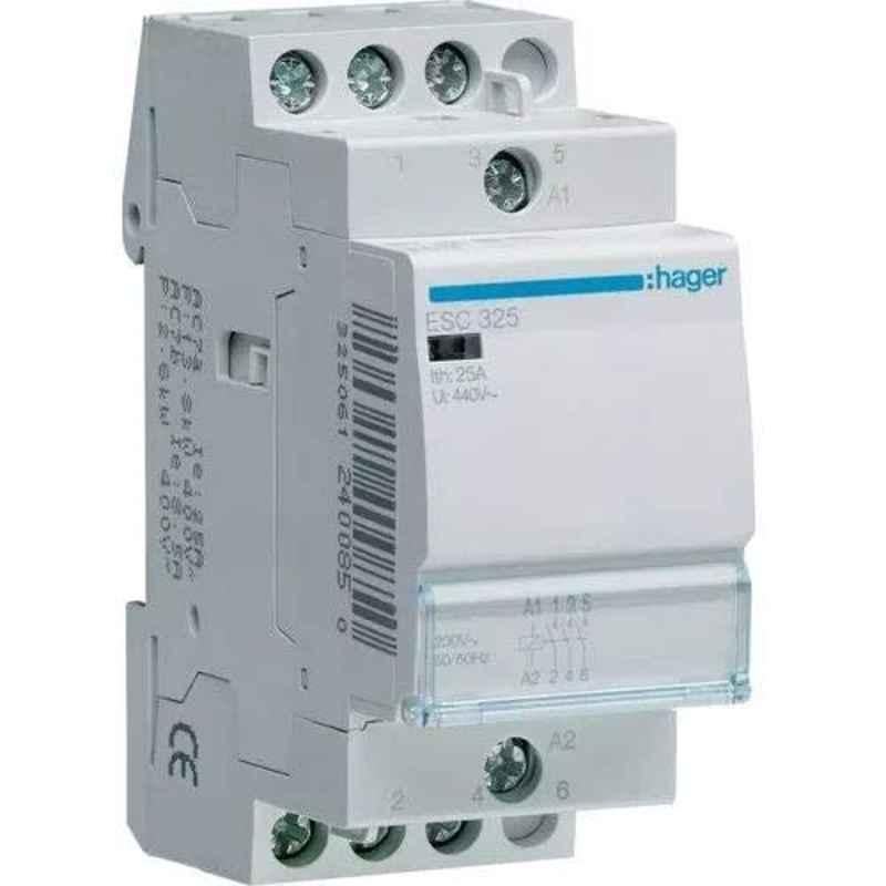 Hager 25A 400V Contactor, ESC325