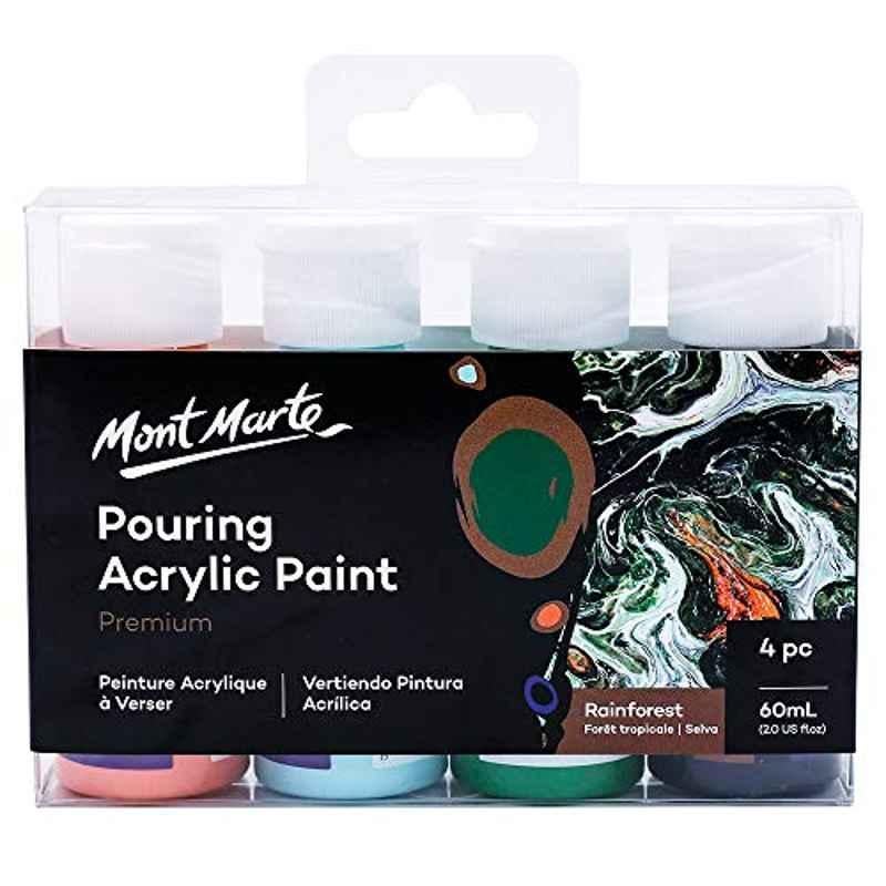 Mont Marte 4 Pcs 60ml Rainforest Pouring Acrylic Paint Set