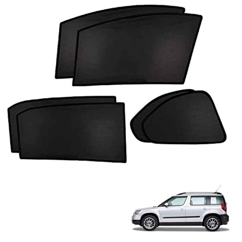 Kozdiko 4 Pcs Custom Fit Non Magnetic Curtains Mesh Car Sun Shade Set for Skoda Yeti