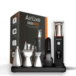 Airluxe GroomMaster TW-8111 12-in-1 Grey Multi Grooming Trimmer Kit with 90min Run Time for Men, AL005