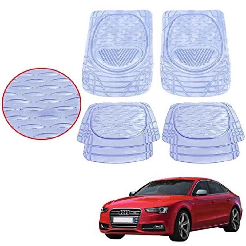 Kozdiko 4 Pcs 6204 PVC & Rubber Clear Car Foot Mat Set for Audi RS7 Spotback