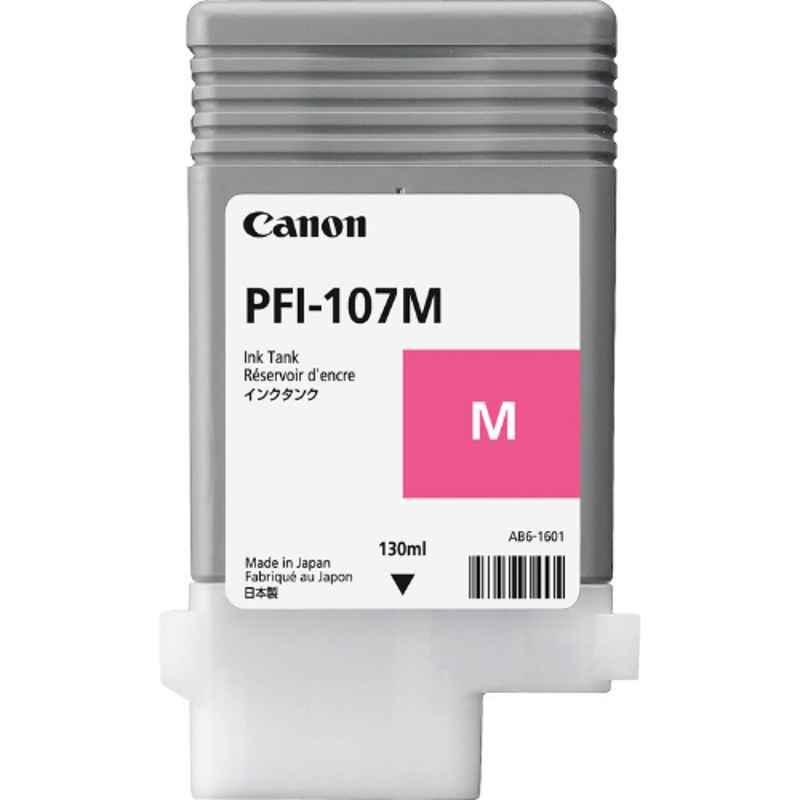 Canon PFI-107M 130ml Magenta Ink Tank Cartridge for iPF 770 Plotter, 6707B001