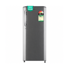 LG 261 Litre Shiny Steel 3 Star Direct Cool Single Door Refrigerator with Smart Inverter Compressor, GLD2736YBPZ