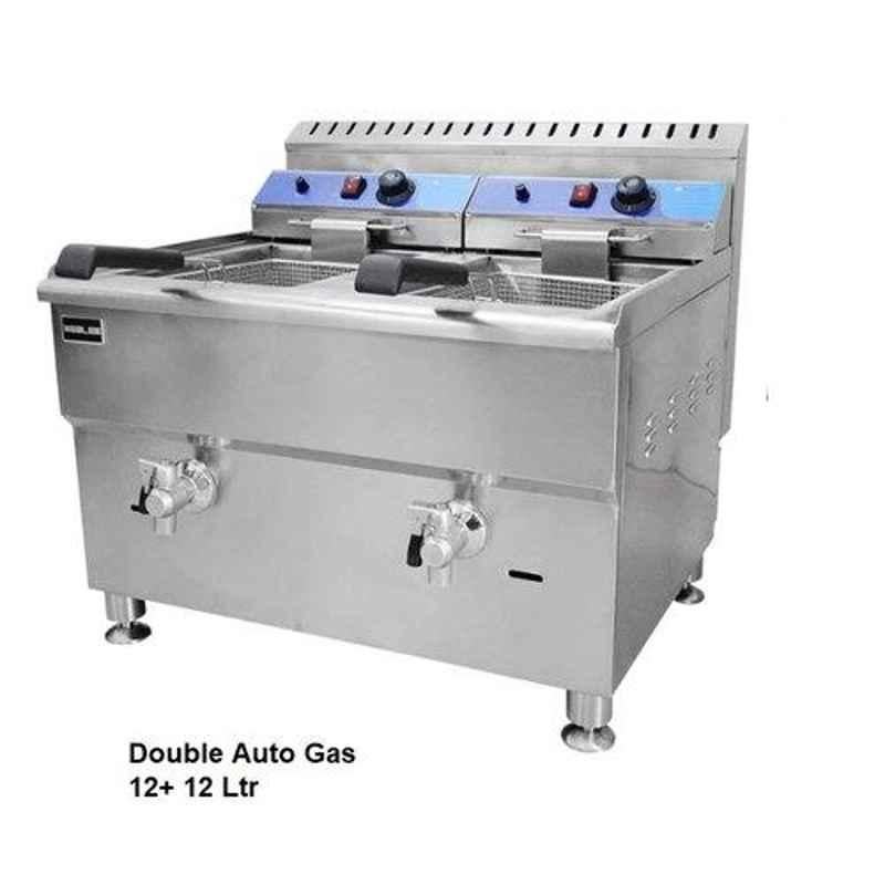 Taikong Double Tank Gas Fryer, For Commercial, Size: 680x615x630 Mm