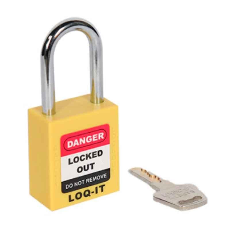 LOQ-IT 20mm Nylon Yellow Safety Lockout Padlock, PD-LQYLKDS38