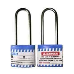 Lukko Safety 5mm ABS Blue Regular Shackle Safety Lockout Padlockwith 3 keys, LS-LC44