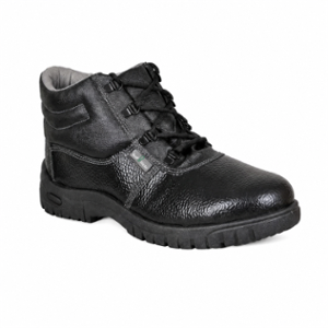 Safe Ride Eco Synthetic Leather Steel Toe Black Safety Shoes, Size: 9