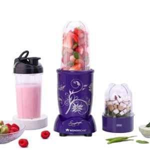 Wonderchef Nutri-Blend 500W Plastic Purple Mixer Grinder with  3 Jars, 63154890