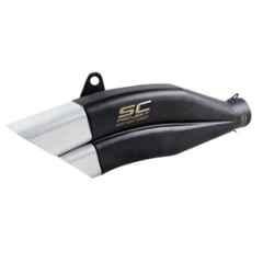 AllExtreme EXBKAR2 Silver Inlet Exhaust Muffler Dual Silencer