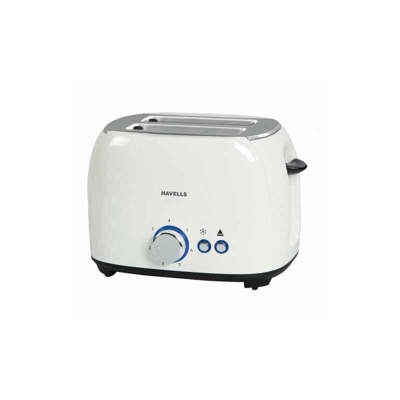 Havells Crust 800W White Pop-up Toaster, GHCPTAZW080