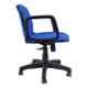 Caddy PU Leatherette Black & Blue Adjustable Office Chair with Back Support, DM 74