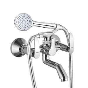 ZAP Brass Chrome Finish 2 In 1 Wall Mixer Set