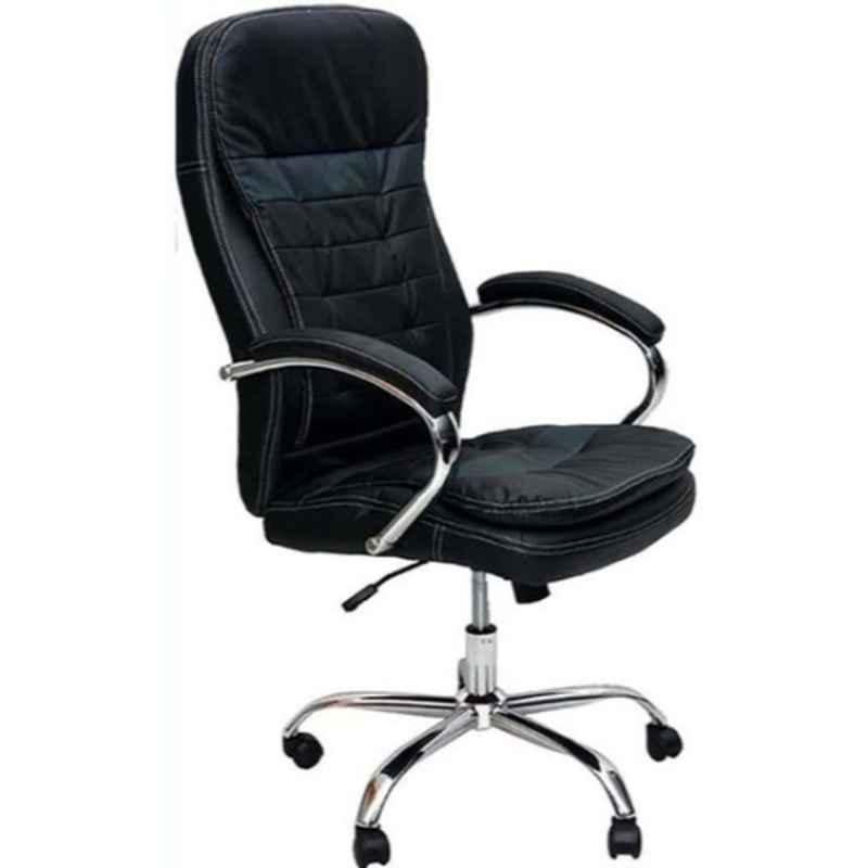 Karnak 10 kg 48x90x50cm PU Leather & Foam Black Executive Office Chair, KC99