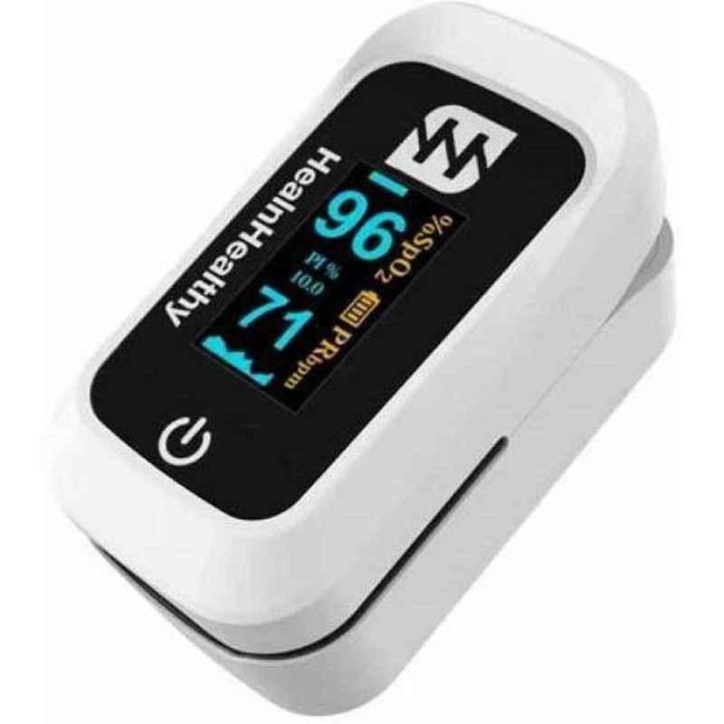 HealnHealthy Q3 White Fingertip Pulse Oximeter with Beep & Alarm