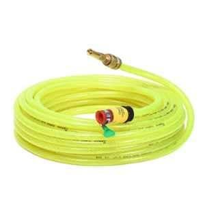Ugaoo 1/2 inch PVC Water Hose Braided Pipe with Brass Nozzle & Leak-Proof Tap Adaptor, GAB503, Length: 10 m