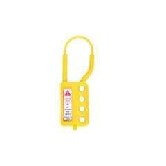 Lukko Safety 4 Holes PPCP Yellow Non Conductive Safety Lockout Hasp, Jaw Size: 32.5-63.5 mm, LS-H63