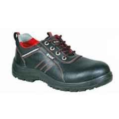 Zain Safety S1-SR Luxor Genuine Leather Steel Toe Black Safety Shoes, Size: 11