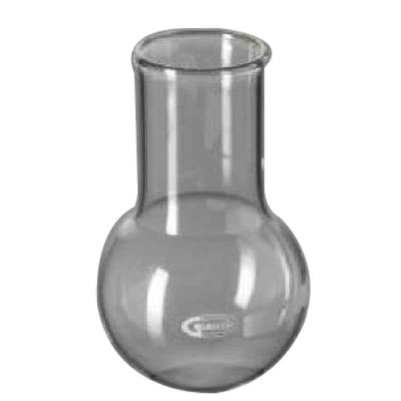 Glassco 2000ml White Printing 3.3 Boro Glass Boiling & Round Bottom Flask with Wide Neck, 234.202.07 (Pack of 6)