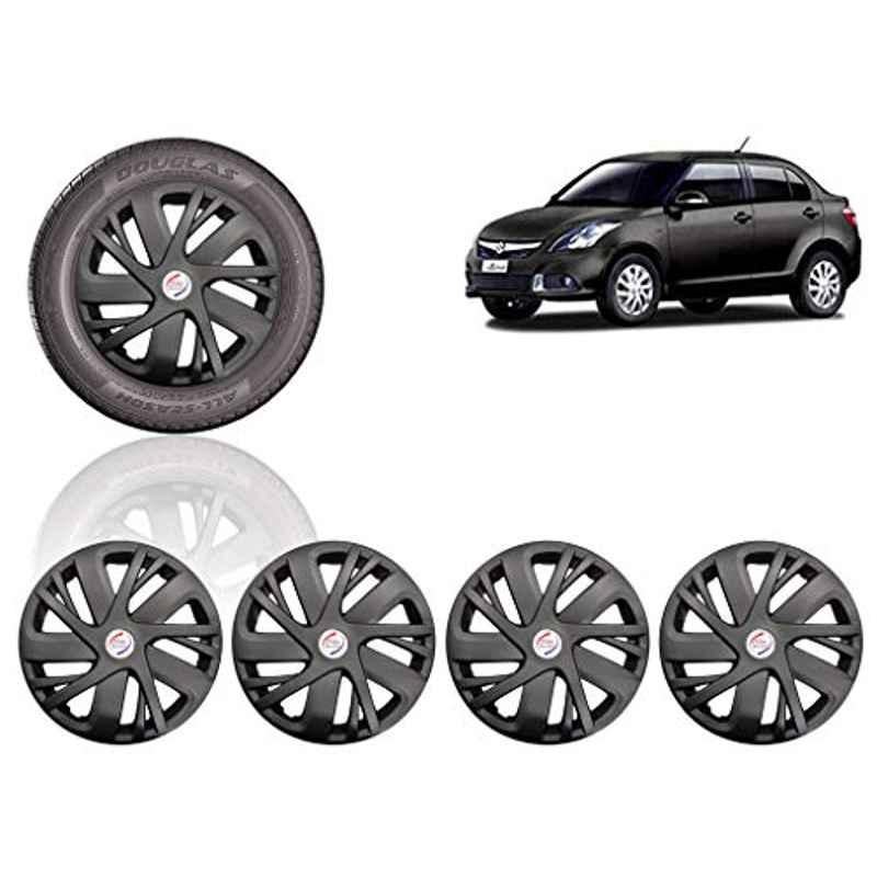 Auto Pearl 4 Pcs 14 inch ABS Black Car Wheel Cover Set for Maruti Suzuki Swift Dzire T3