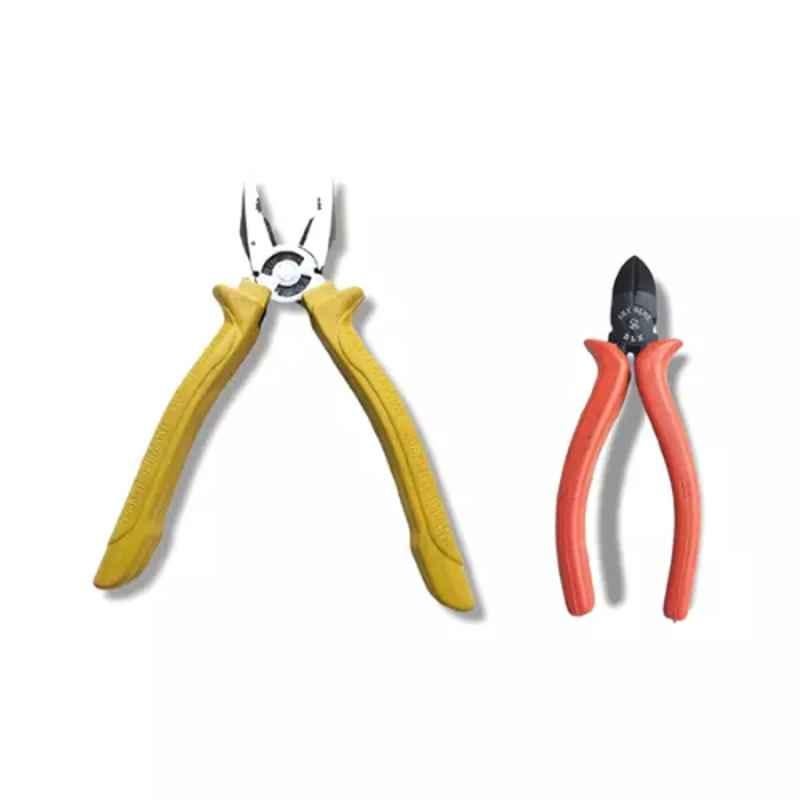 Sky Blue 2 Pcs 7.8 inch Lineman Plier Combo, SBE_PLIER_COMBO_MOD_01483