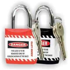 Asian Loto Red & Black Regular Shackle Jacket Padlock, ALC-LPR-RK (Pack of 2)