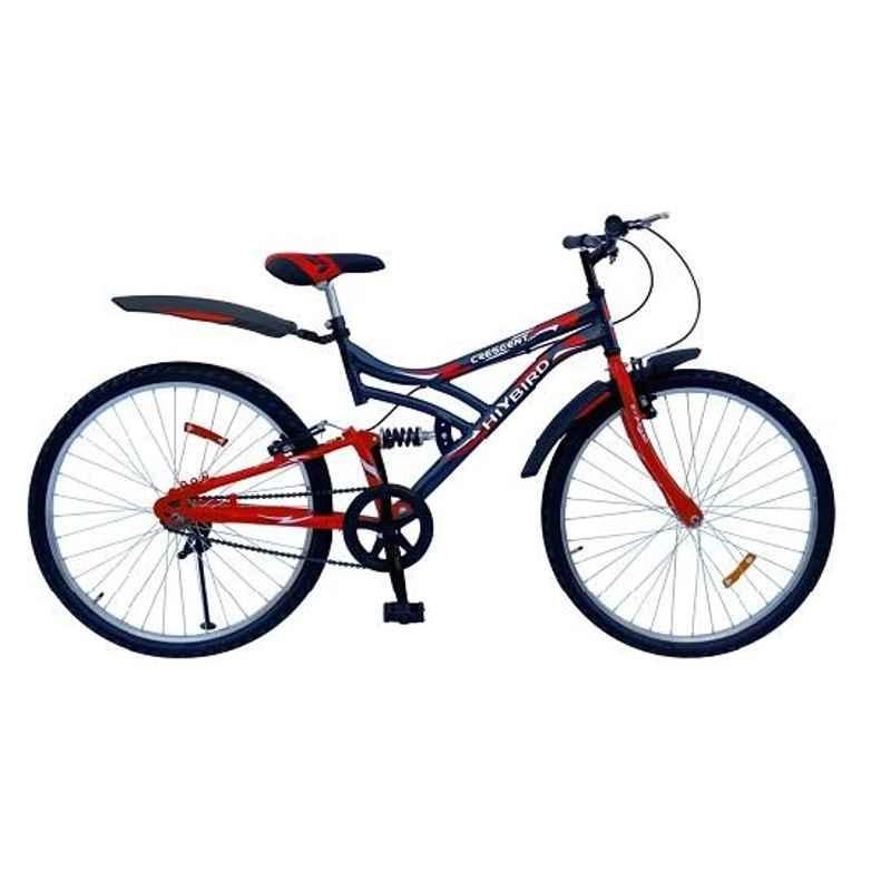 Hi-Bird Crescent 26 Inch 21 Speed Grey & Red Center Suspension Mountain Cycle