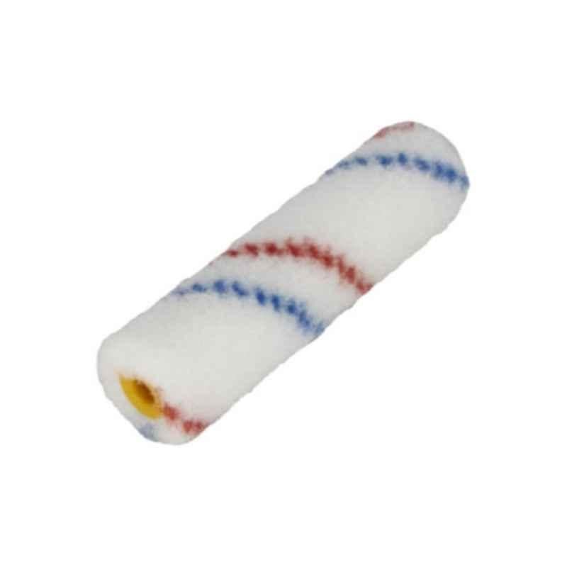Roll Roy 4 inch White & Blue & Red Nylon Paint Roller