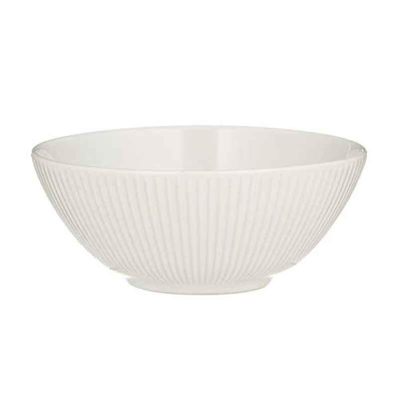 Mason Cash Stoneware White Linear Cereal Bowl, 2002.115