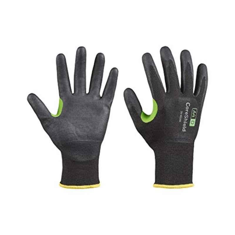 Honeywell Coreshield 24-9518B Nitrile Microfoam Black A4/D HPPE Liner Gloves, Size: Large