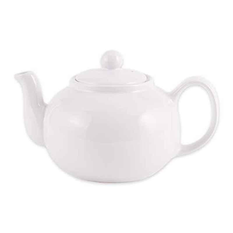 RSVP CHAI-W 6 Large Cups Stoneware White Teapot