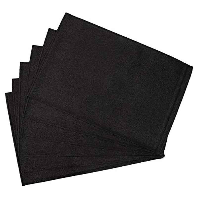 12x18 inch Black Vinyl Placemat (Pack of 6)