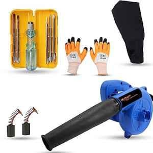 Walkers 800W Plastic Blue Electric Air Blower with Carbon Brushes, Gloves & 5 in 1 Screwdriver, WKCB274