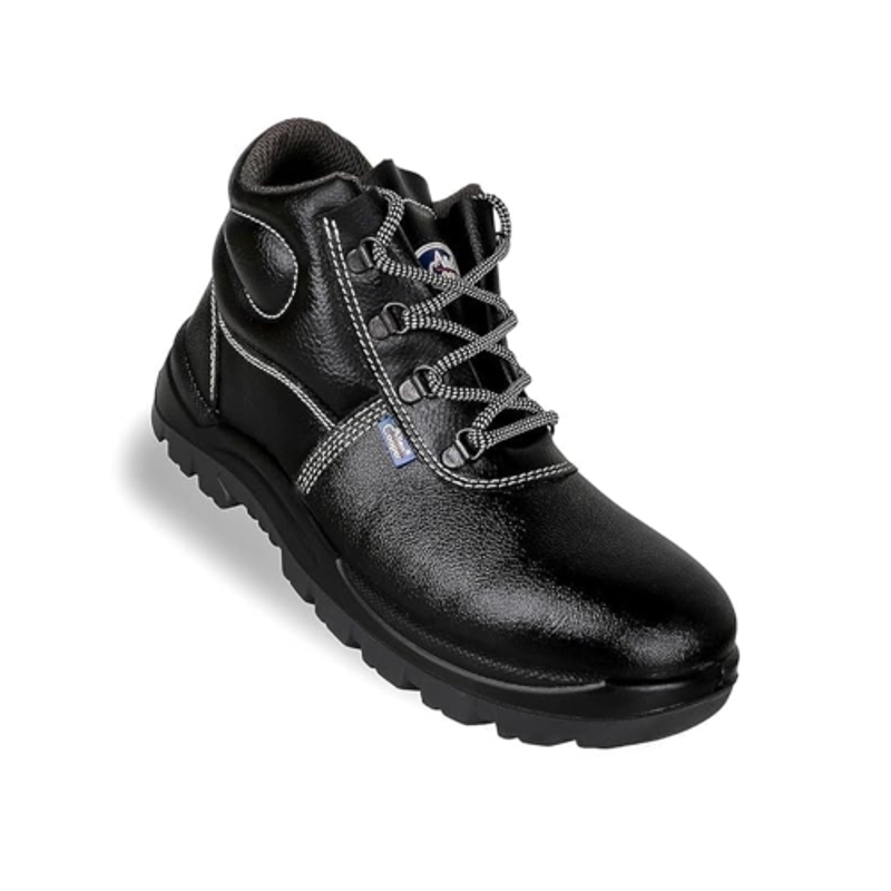 Allen Cooper AC 1008 Antistatic Steel Toe Black & Grey Work Safety Shoes, Size: 10