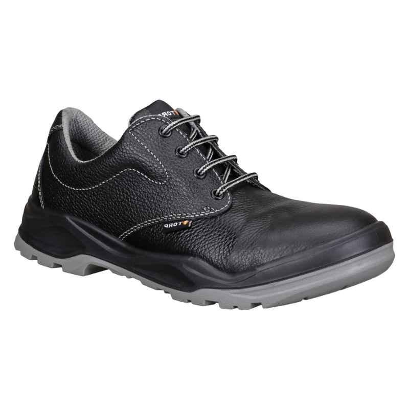 Torp BEN-09 Derby Leather Steel Toe Black Work Safety Shoes, Size: 9