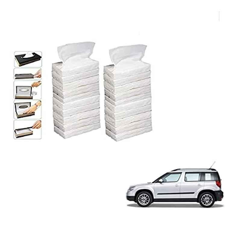 Kozdiko 100 Pulls Dispenser Box Refiller Tissue Paper with 200 Sheets for Skoda Yeti (Pack of 20)
