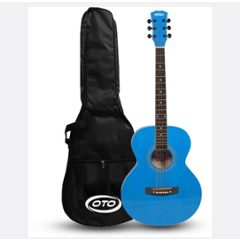 OTO 39 inch Basswood Blue Right Hand Orientation Acoustic Guitar, RJ-OTOGUI-BL-OPG