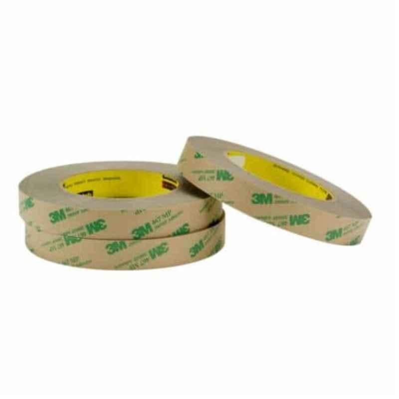 3M 468MP 25x0.13mm Transparent Adhesive Transfer Tape, Length: 55 m