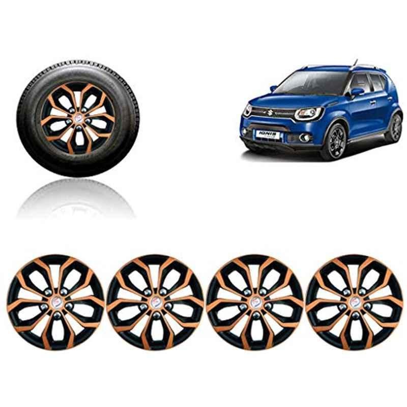Auto Pearl 4 Pcs 15 inch Black & Copper Wheel Cover Set for Maruti Suzuki Ignis