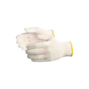 Noble 80g White Cotton Knitted Gloves, Size: Free (Pack of 120)