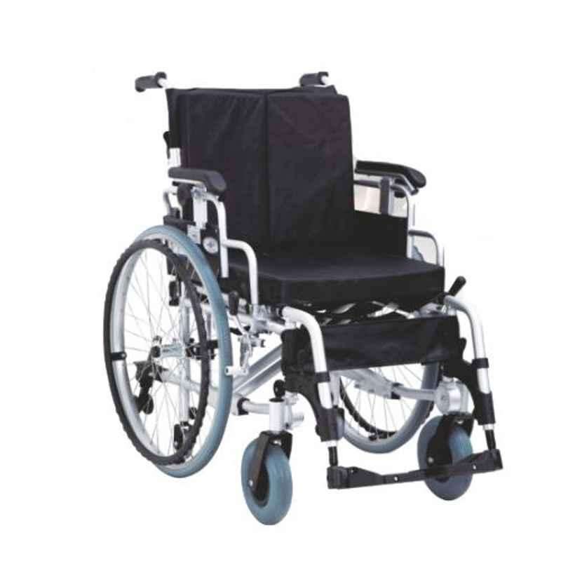 Easycare 125kg Adjustable Aluminum Wheelchair with Foldable Backrest & Quick Release Rear Wheel, EC956LAQ
