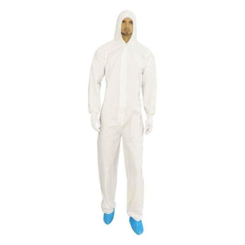 Vaultex Polypropylene White Disposable Coverall Protective Suit, Size: XXXXXL, TDC-5XL