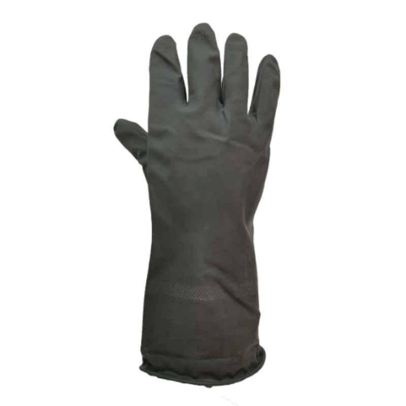 Chemsafe Rubber Black Gloves, Size:13 inch