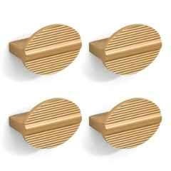 Plantex Knobs for Drawers/Round Drawer Knobs for Cabinets/Pull-Push Knobs for Kitchen/Bedroom Drawer (Pack of 4) Gold