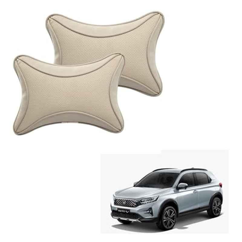 Kozdiko 2 Pcs Memory Foam & Polyester Beige Dots Car Neck Rest Pillow Set for Honda Wrv 2023, XNVJVHGJFH262