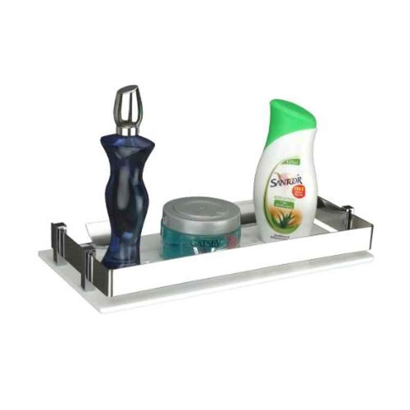 Axtry 15x6 inch Wall Mounted Acrylic White Bathroom Shelf