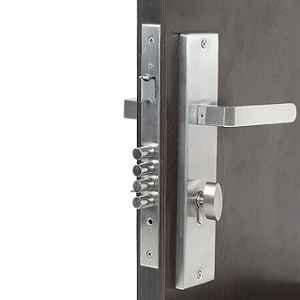 Handle Waala LB303-OSK 10 inch 60mm Stainless Steel Silver Cylindrical Plate One Side Key Mortise Door Lock Set